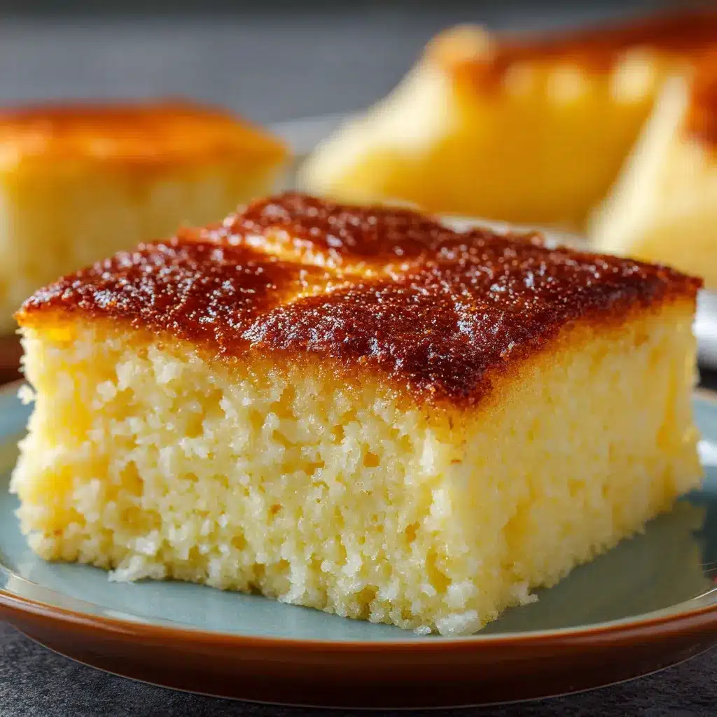 Pastel cremoso casero con textura suave en un plato blanco