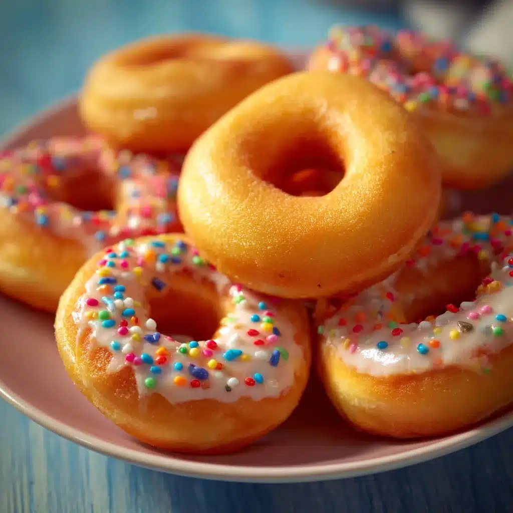 Rosquitas al horno caseras recién horneadas sobre rejilla de enfriamiento