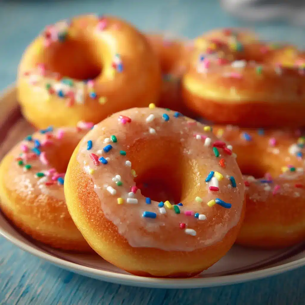 Rosquitas al horno caseras recién horneadas sobre rejilla de enfriamiento