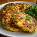 Tortillas de verduras nutritivas recién cocinadas en sartén con ingredientes frescos alrededor.