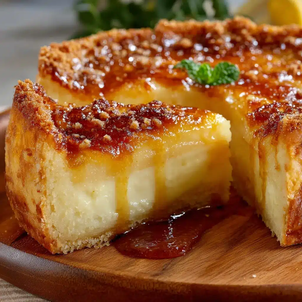 Tarta alemana casera con manzanas y crumble dorado recién horneada