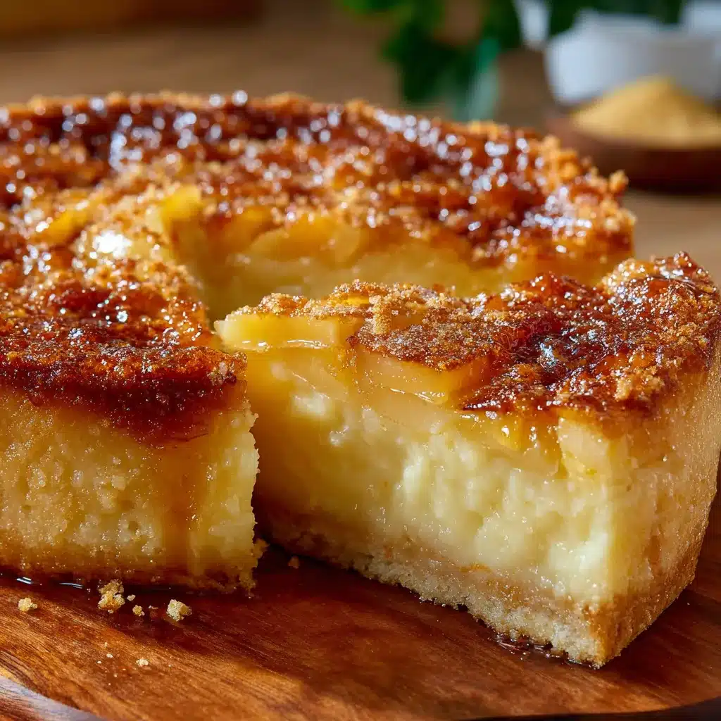 Tarta alemana casera con manzanas y crumble dorado recién horneada