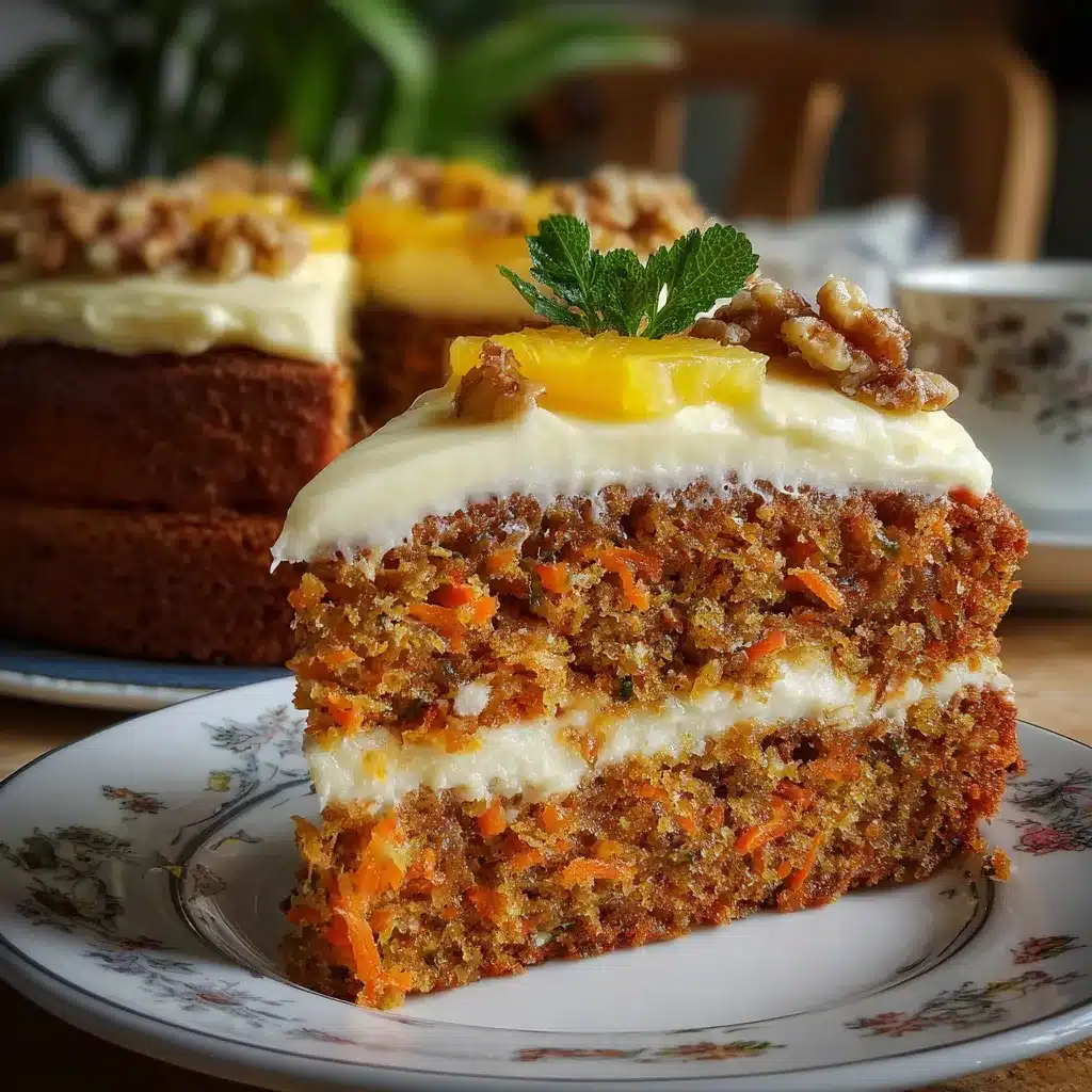 Tarta de zanahoria y piña casera con glaseado de queso crema esponjoso