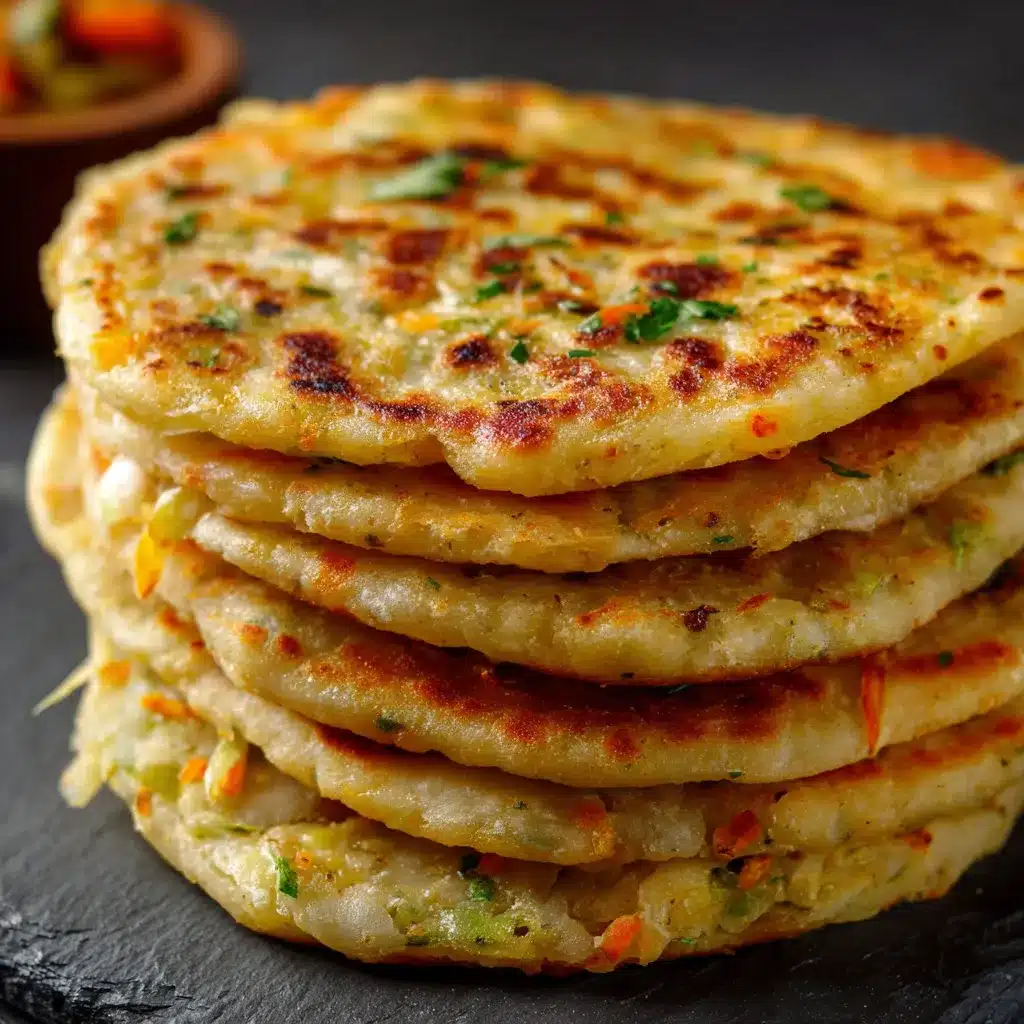 Tortillas saludables de repollo y vegetales doradas y crujientes en sartén