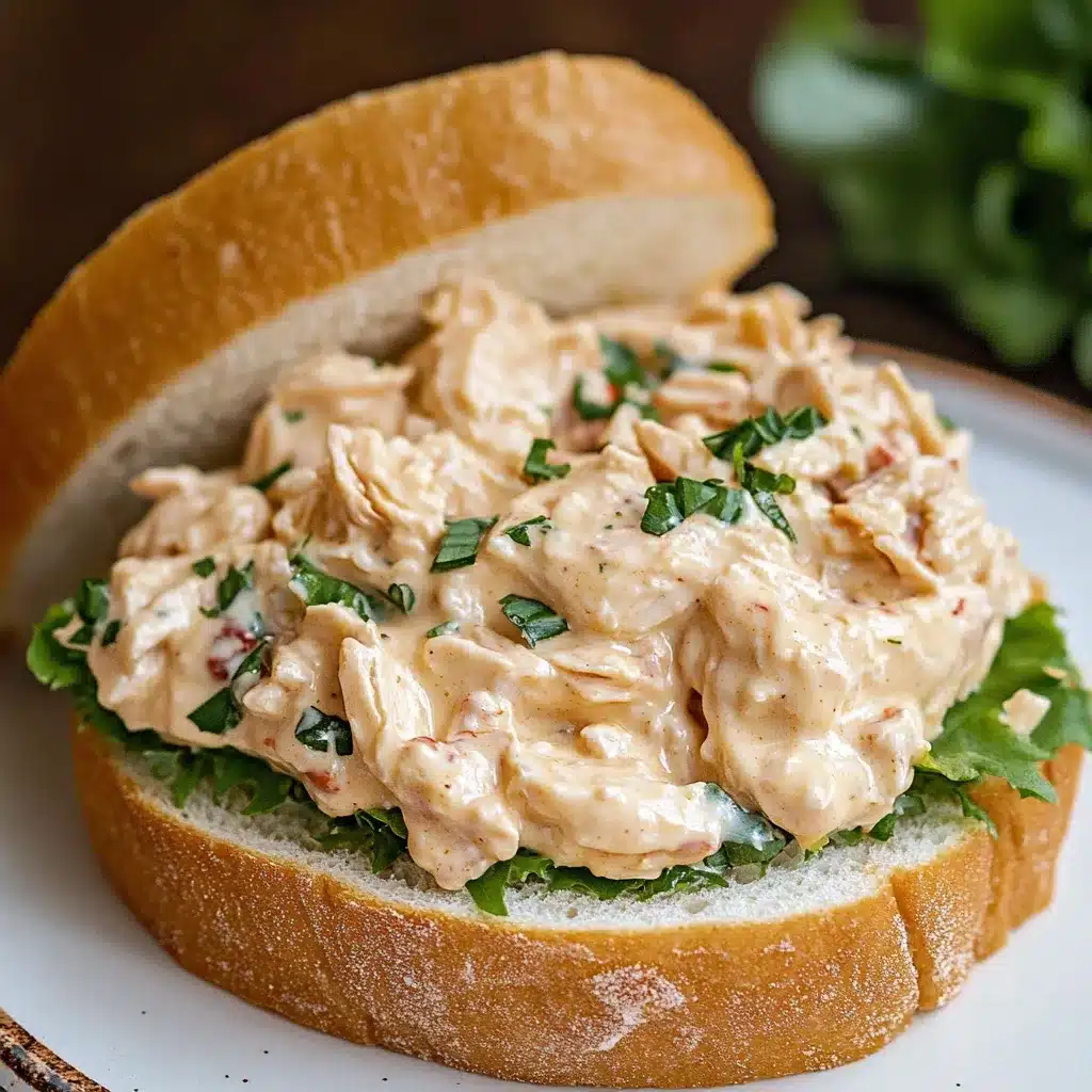 Crema de pollo para sándwich en bol lista para untar