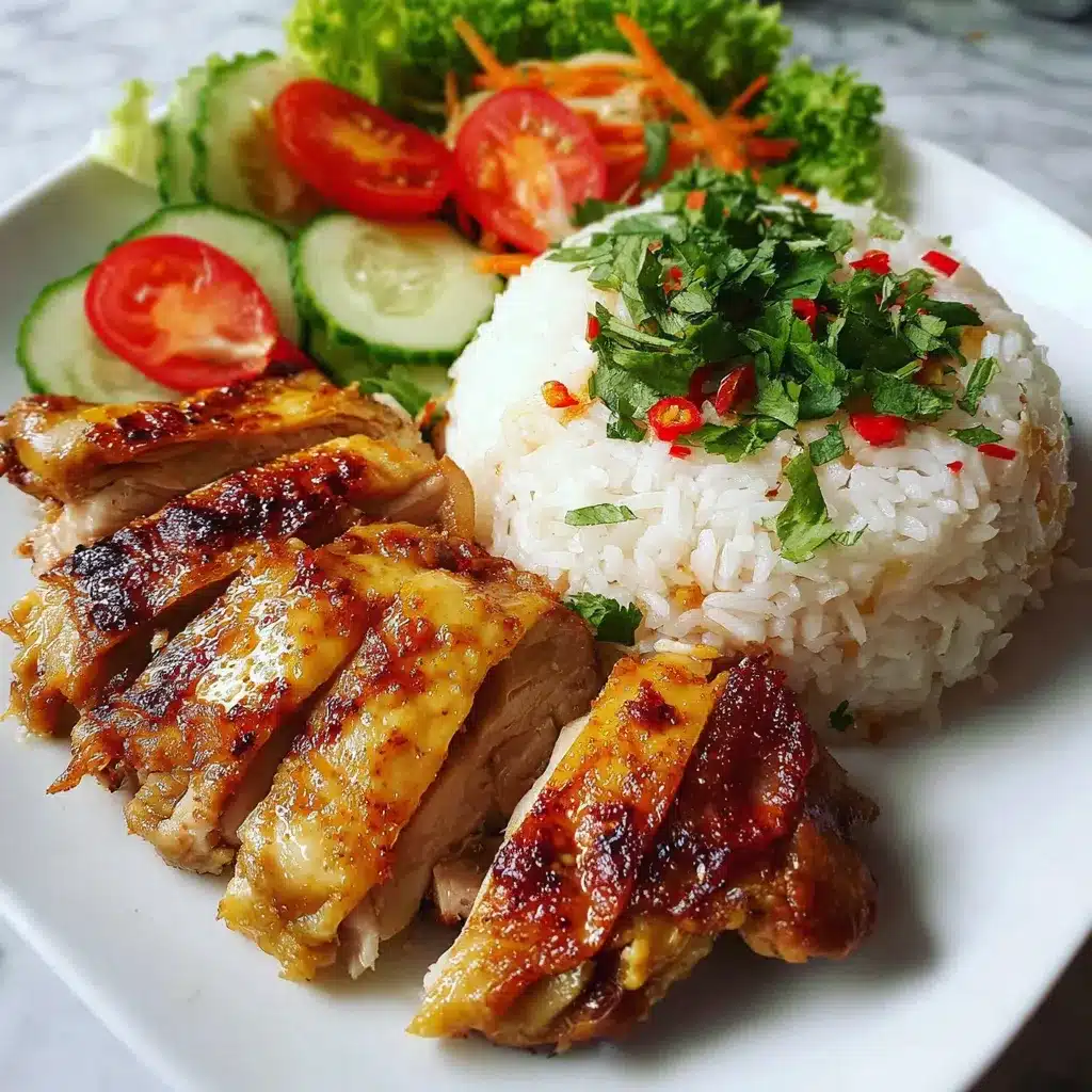 Plato de arroz con pollo tradicional servido en olla, con verduras frescas y decorado con perejil