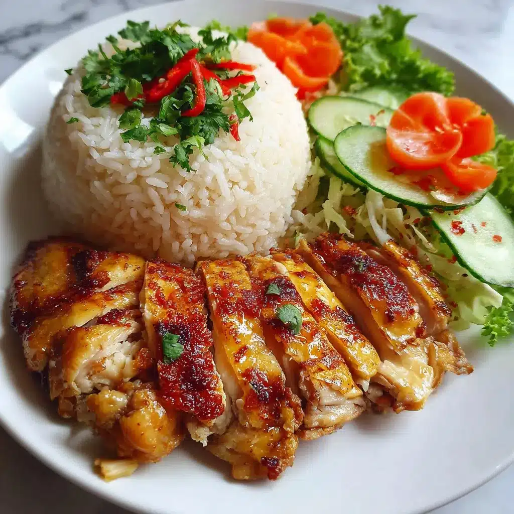 Plato de arroz con pollo tradicional servido en olla, con verduras frescas y decorado con perejil