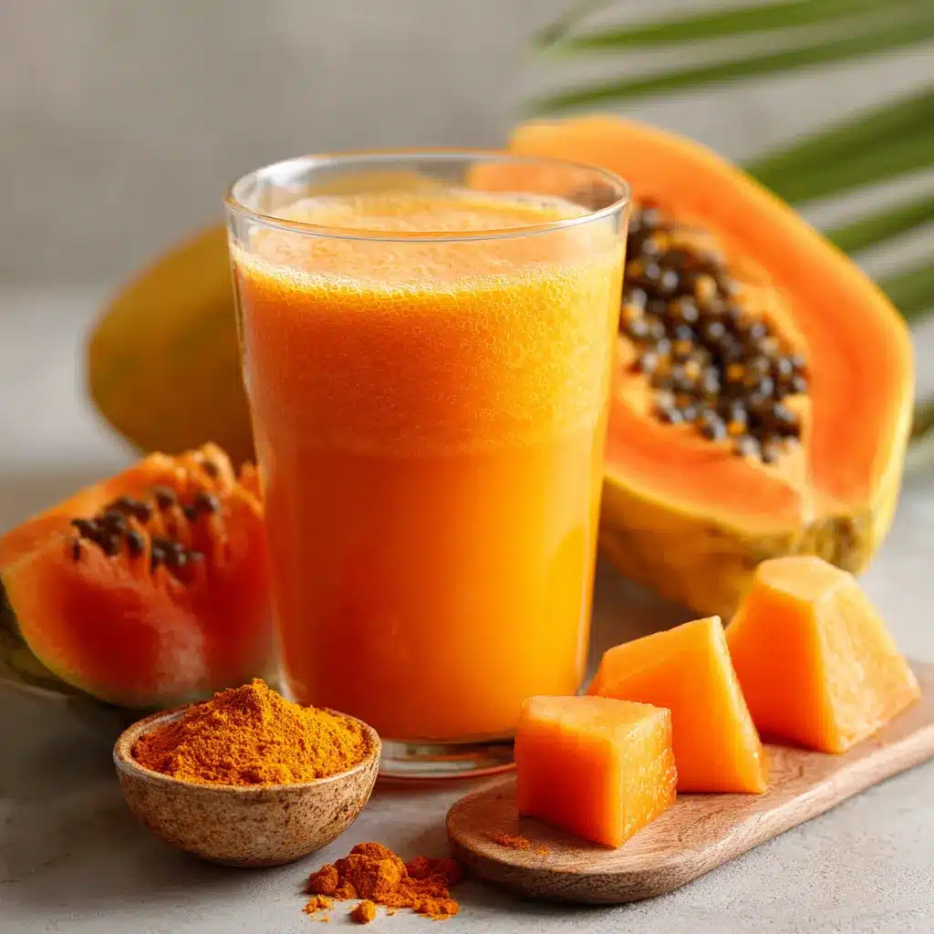 Vaso de jugo natural para el hígado graso servido recién hecho