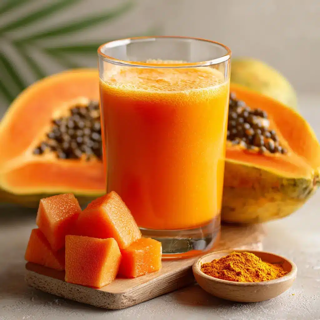 Vaso de jugo natural para el hígado graso servido recién hecho
