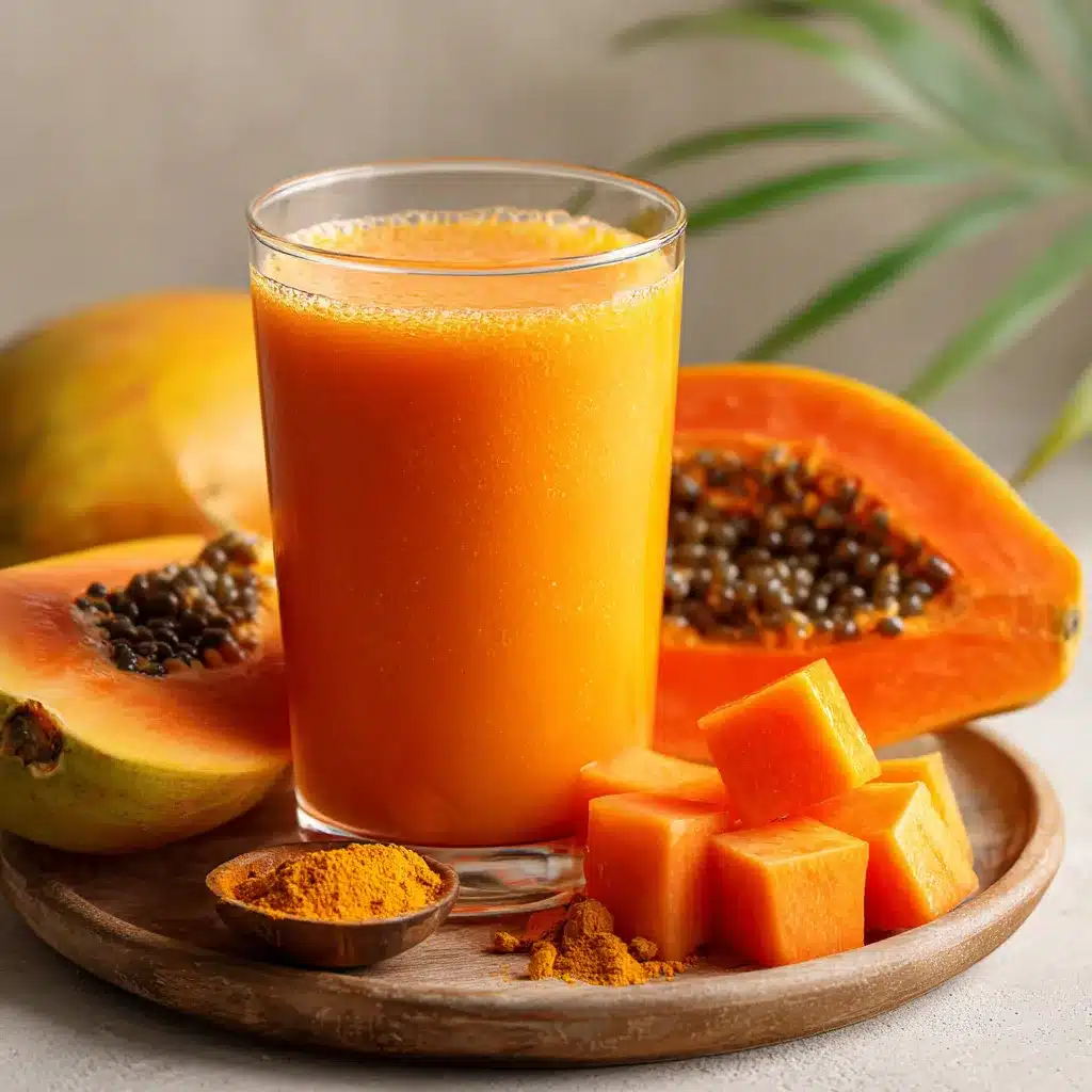 Vaso de jugo natural para el hígado graso servido recién hecho