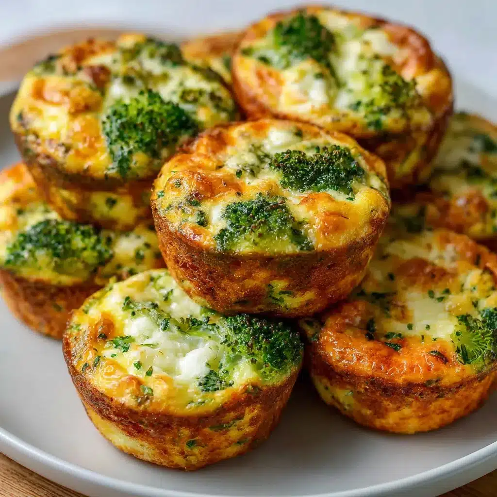 Panquecitos de zanahoria y brócoli con centro de queso fundido recién horneados en molde