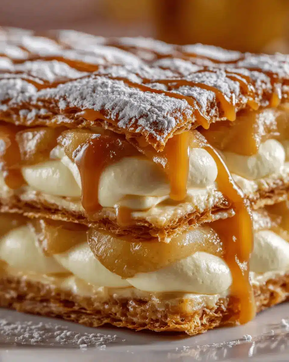 Pastel Éclair de Manzana y Caramelo