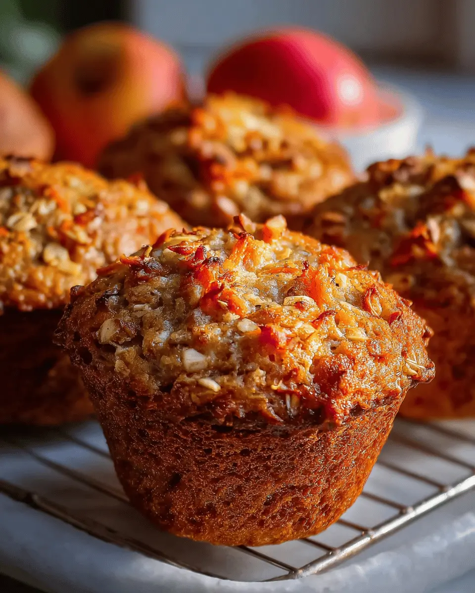 Muffins de Avena, Manzana y Zanahoria