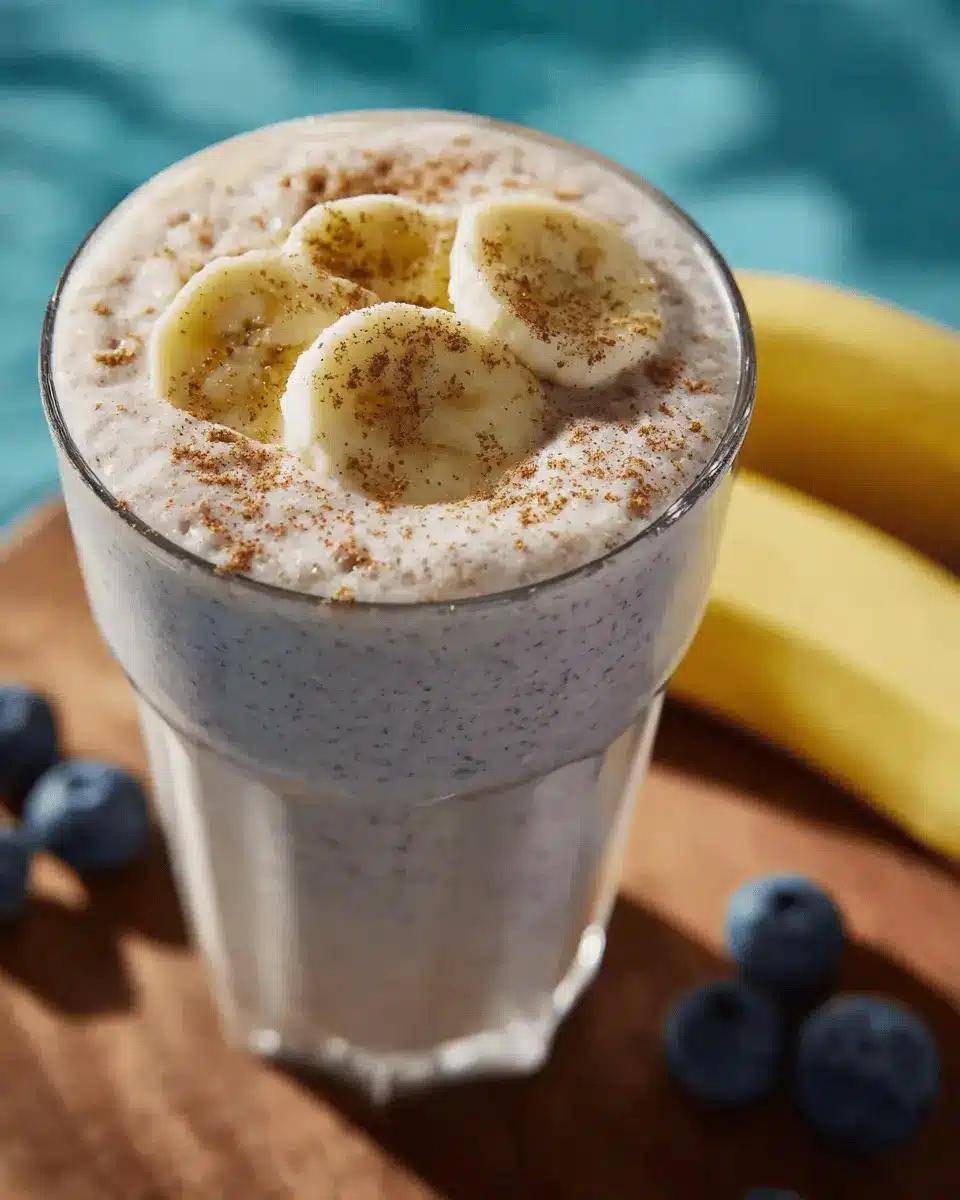 BATIDO DE PLÁTANOS CON ARANDANOS