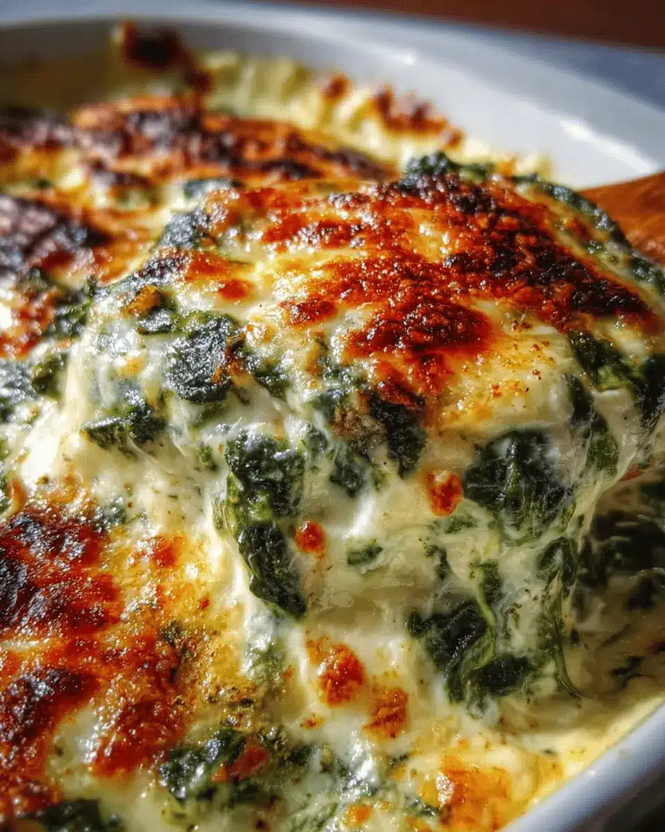 Espinacas Gratinadas con Queso y Bechamel