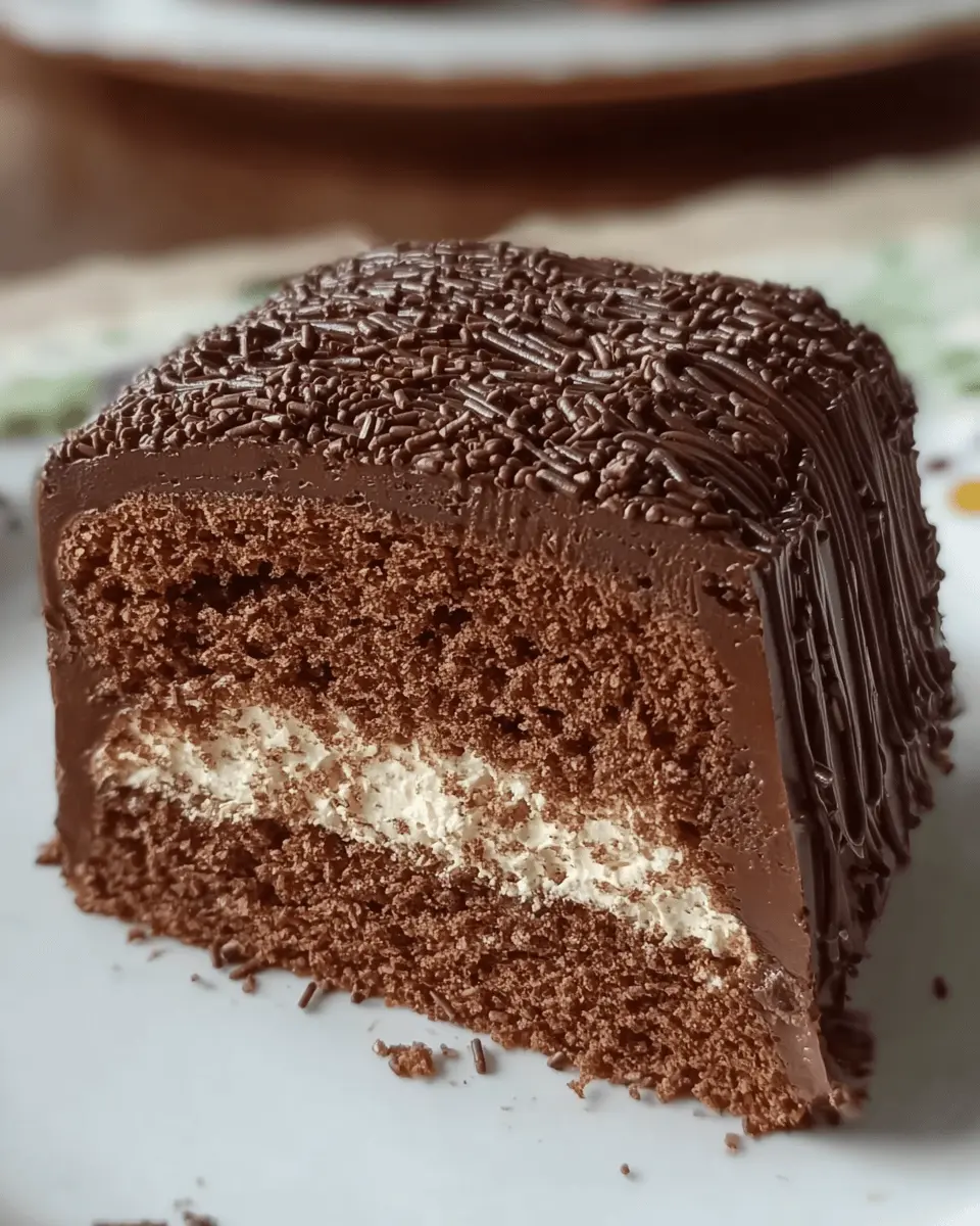 Pastel Cielo de Chocolate con Cobertura y Relleno Cremoso