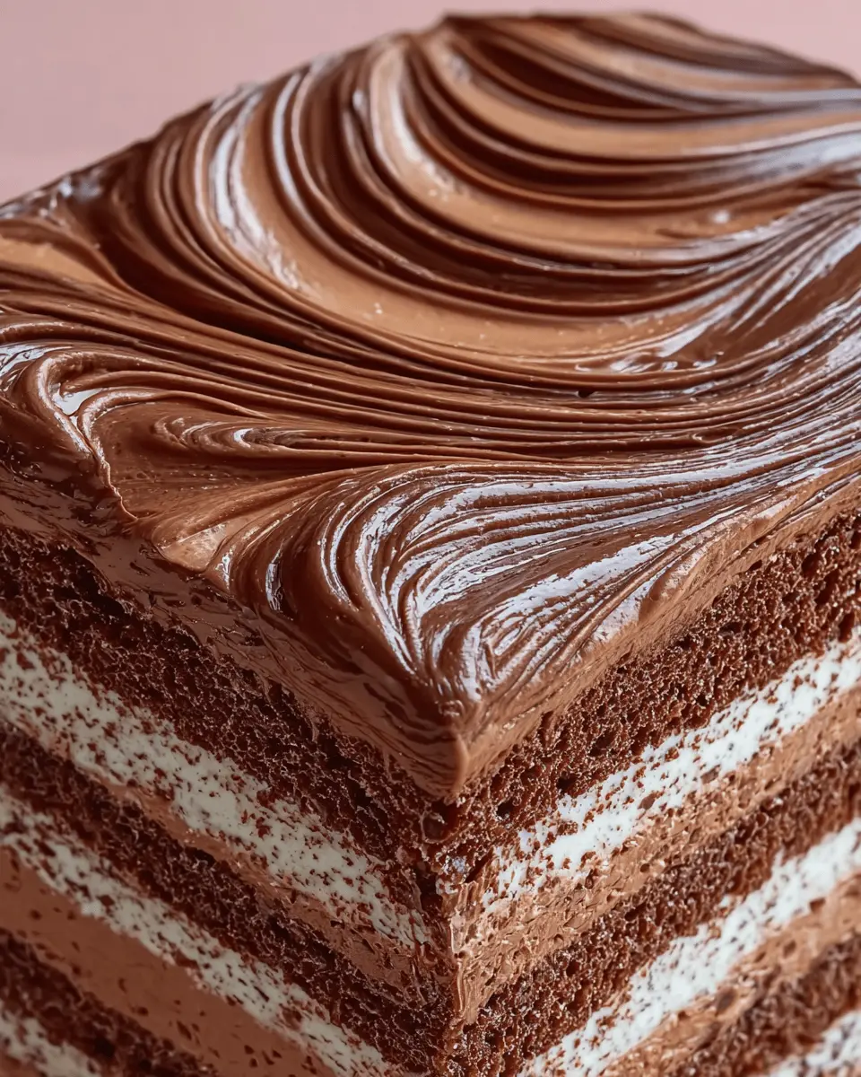 Pastel Cielo de Chocolate con Cobertura y Relleno Cremoso