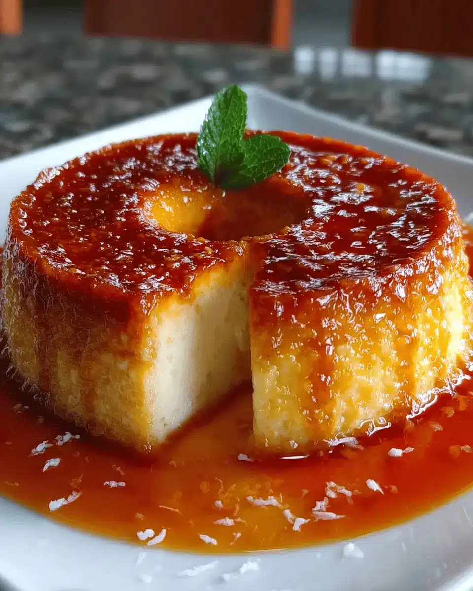 Flan de Elote y Queso con Toque de Vainilla