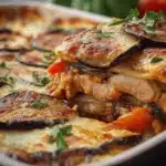 Lasaña de berenjena y pollo