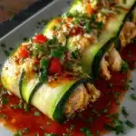 Rollitos de Calabacín con Pollo y Queso