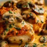 Pollo en Salsa Cremosa de Champiñones