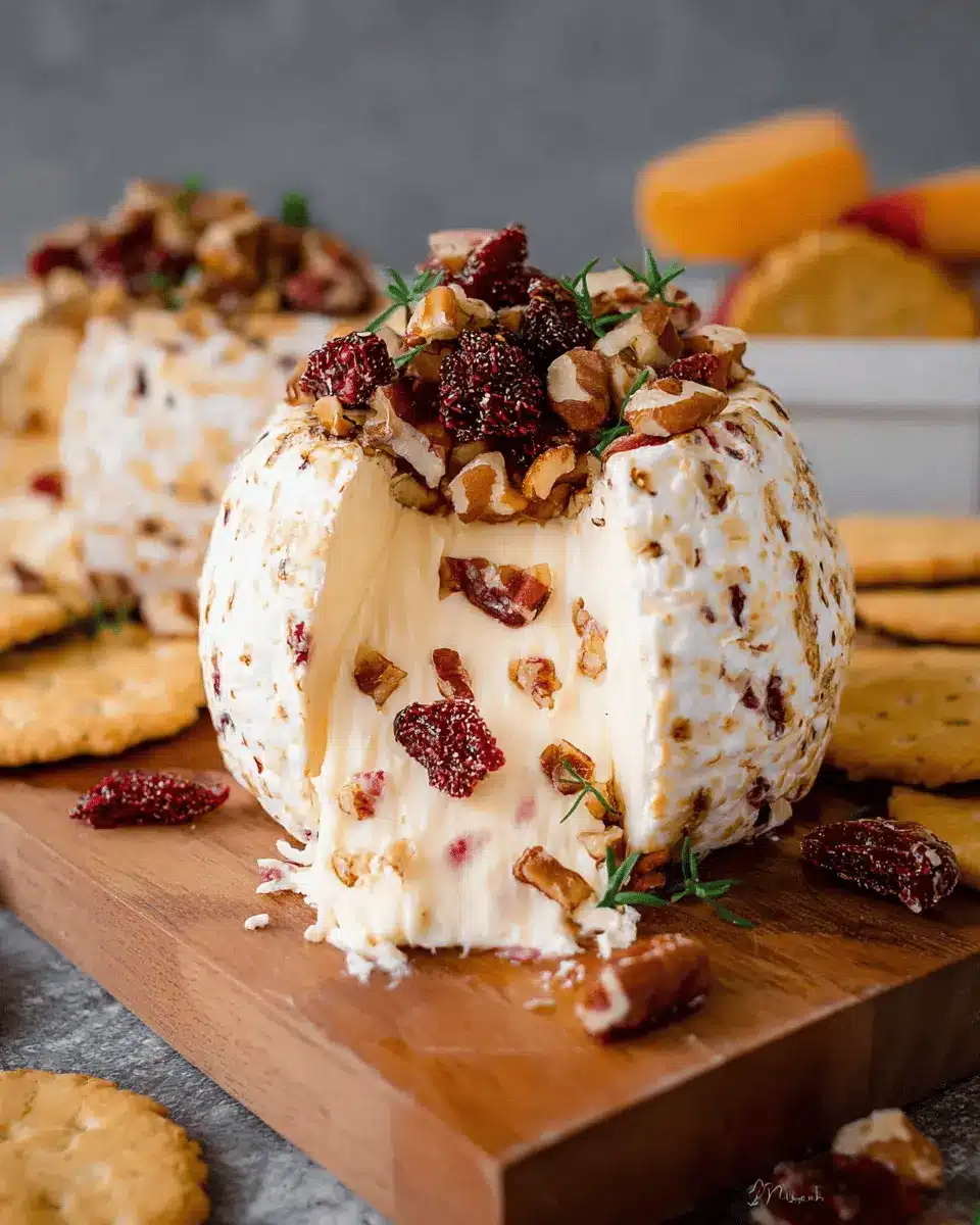 Queso con Durazno, Arándanos, Pasas y Nueces