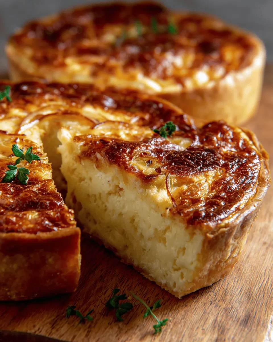 Tarta Salada de Queso y Cebolla