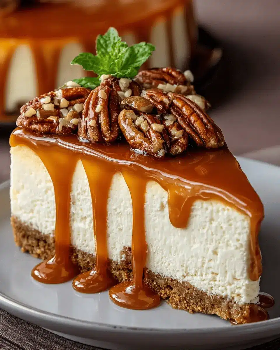 Cheesecake de Caramelo Frío con Pecanas