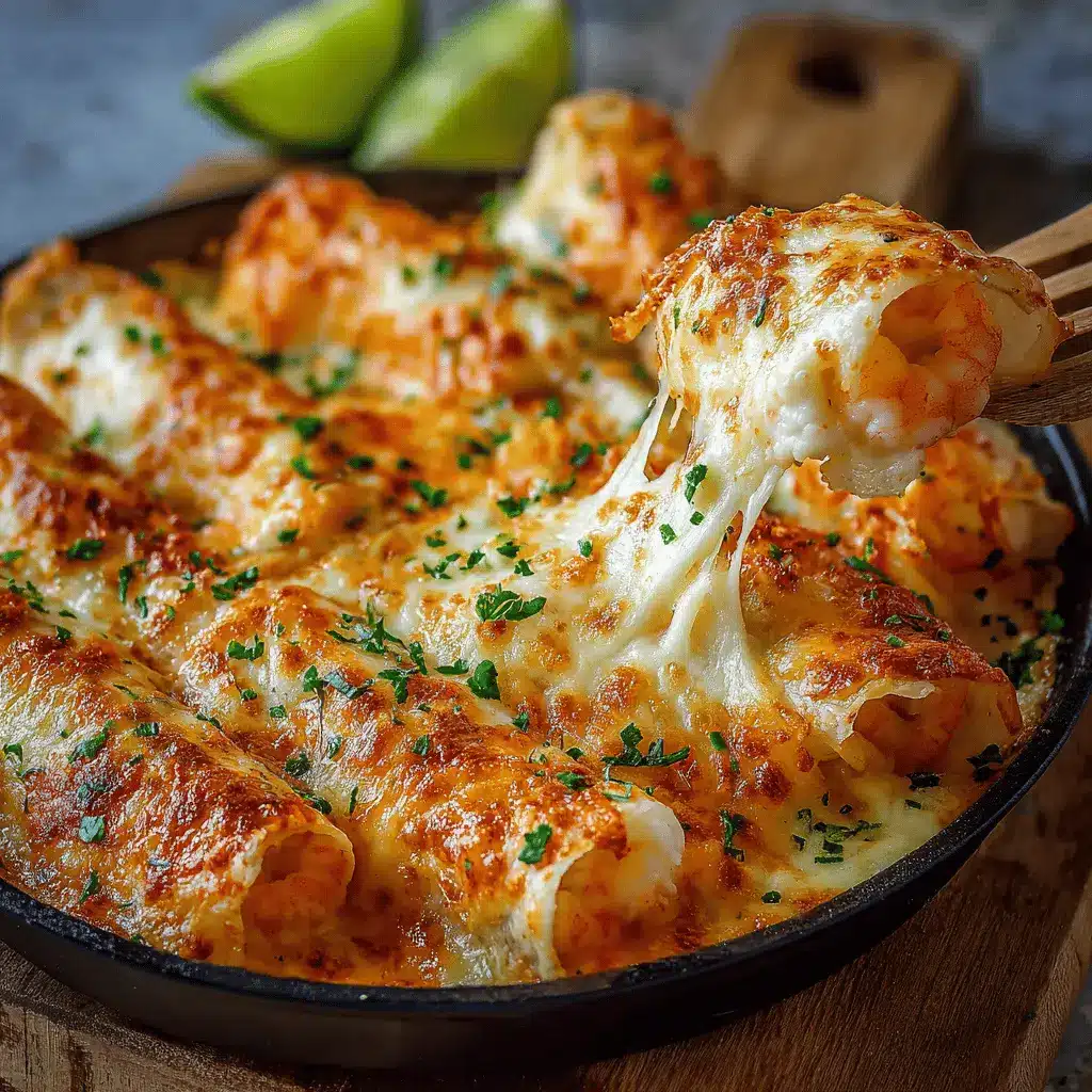 Rollos Crujientes de Camarón y Queso Gratinado