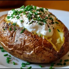 Papa al Horno Clásica: Deliciosa Receta con Crema Agria y Cebollín