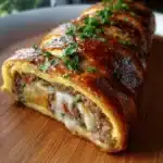 Rollo de pan relleno de res