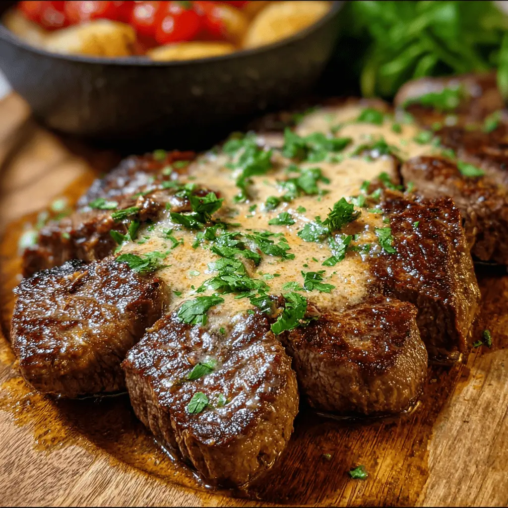 Carne de Res con Salsa de Queso