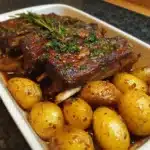 Costillas de ternera con patatas al horno