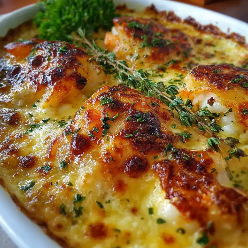 Colas de Langosta Gratinadas con Mantequilla de Ajo