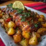 pollo asada con papas cambray