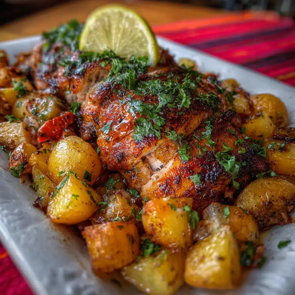 pollo asada con papas cambray