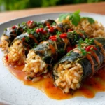 ROLLITOS DE ACELGA RELLENOS CON ARROZ