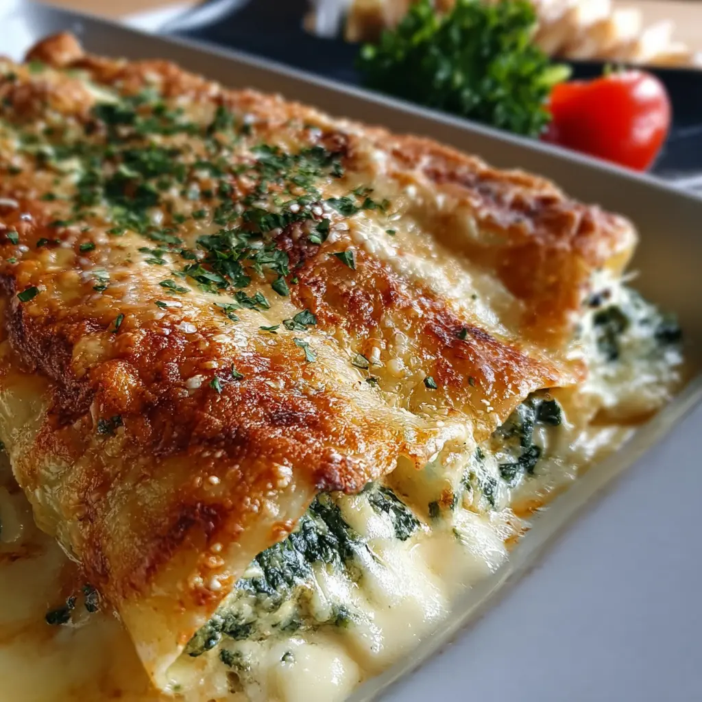 Canelones de Queso y Espinacas