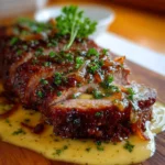 Rosbif con salsa de cebolla caramelizada