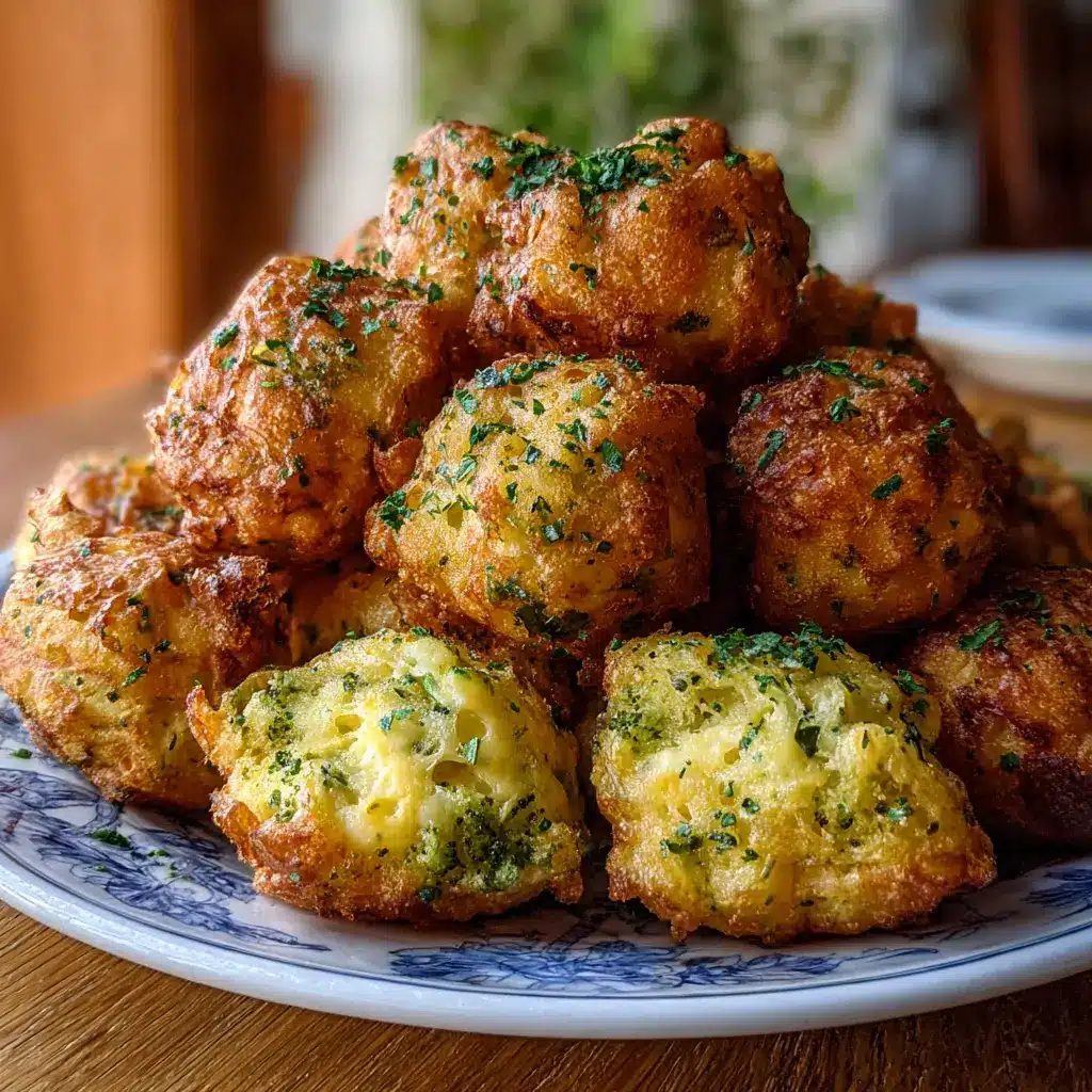 Buñuelos de Brócoli y Queso Cheddar