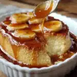 Pudín de Plátano con Salsa de Caramelo