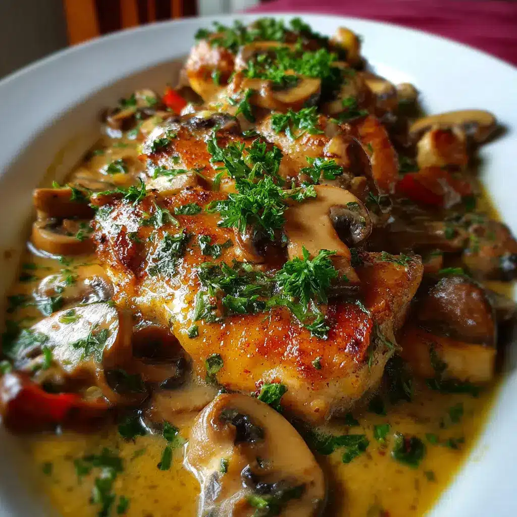Pollo en Salsa de Champiñones