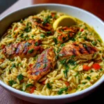 Orzo de Pollo al Limón Fácil