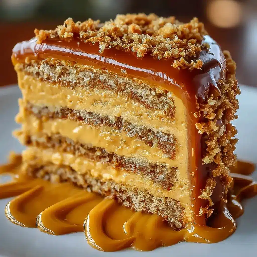 Pastel de Butterscotch con Cobertura de Caramelo