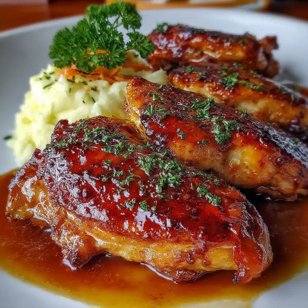 Pechugas de Pollo Glaseadas con Puré de Papa