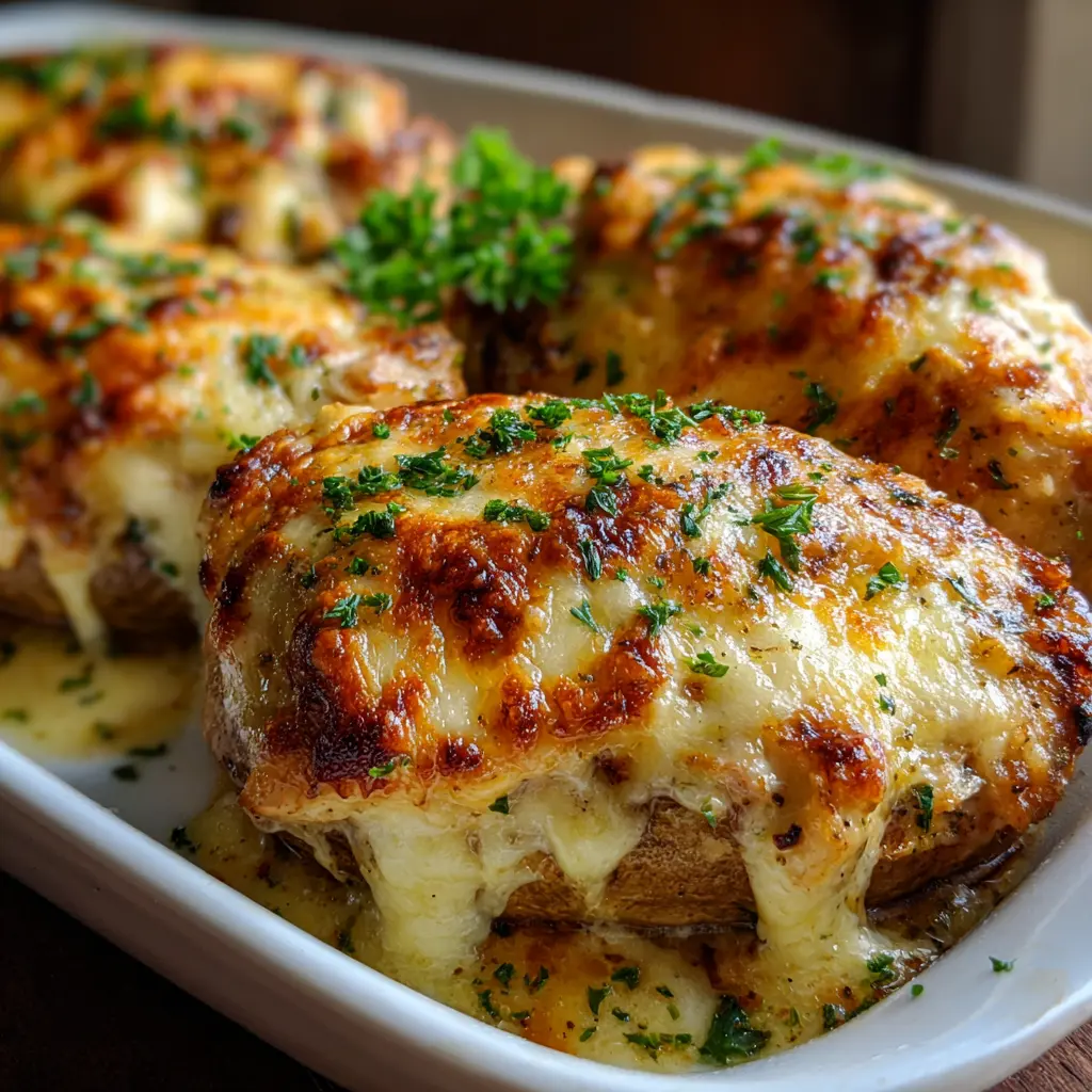 Patatas Rellenas de Pollo Gratinadas