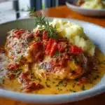 Pollo Cremoso con Tomates Secos y Puré de Papas Casero