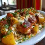 Pollo con Patatas en Salsa de Queso