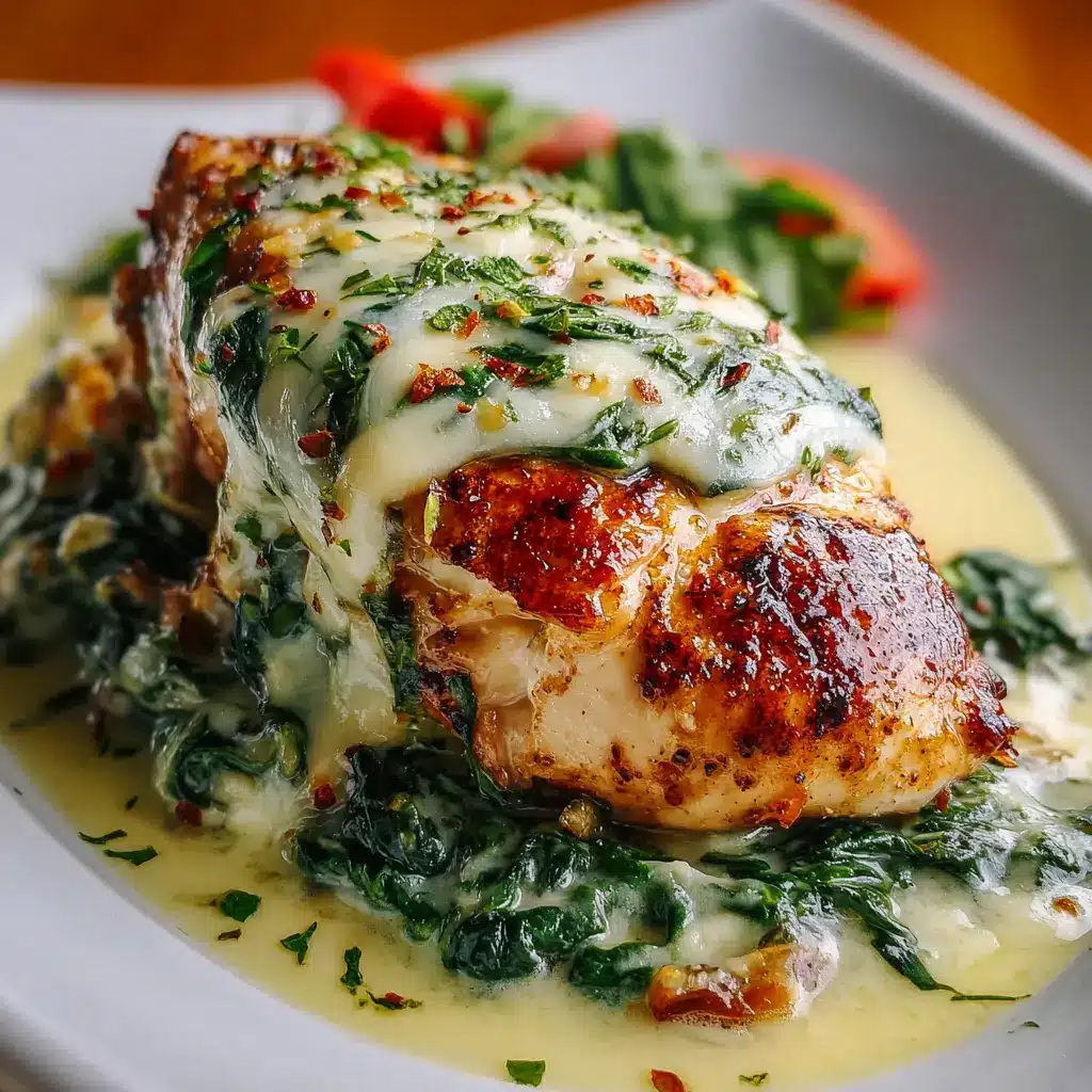 Pollo con Espinacas y Queso