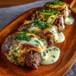 Rollitos de Carne con Queso y Hierbas